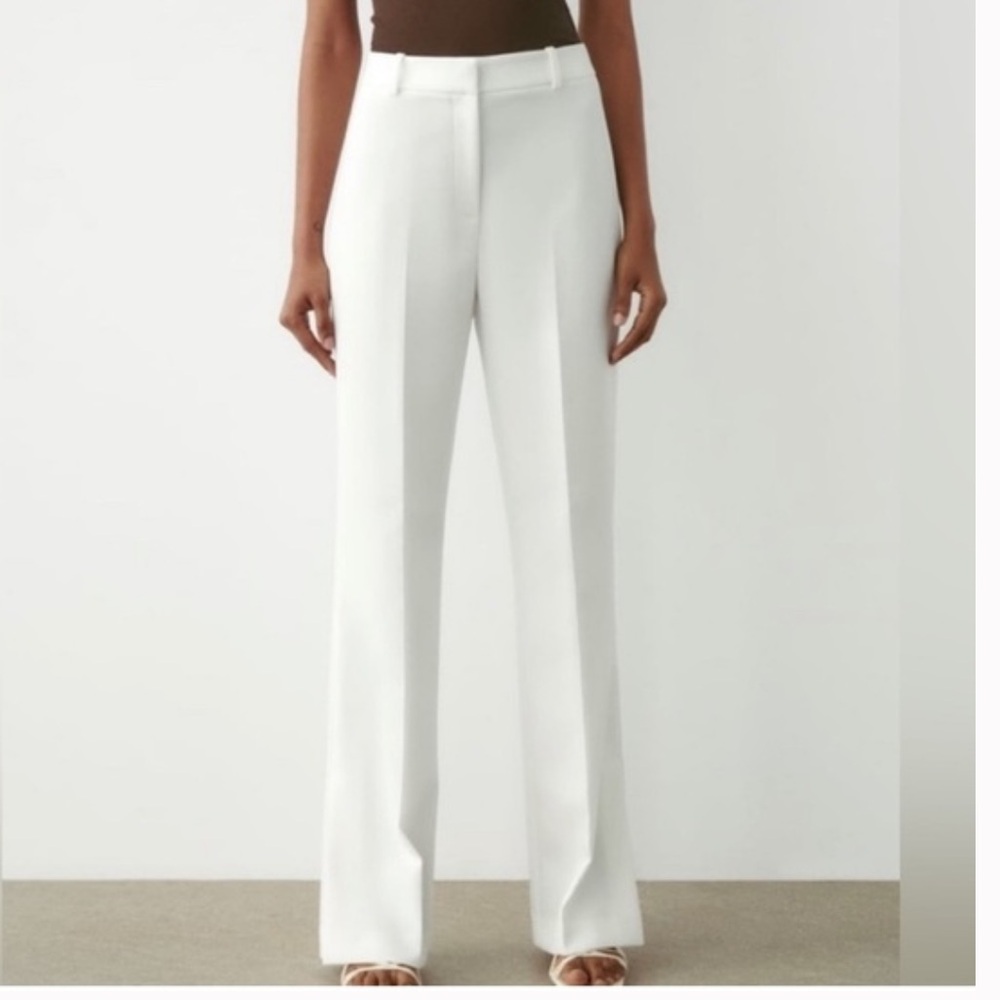 Zara Straight Leg White Pants
